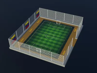 Soccer Stadium - Venezuela Low-poly 3D model