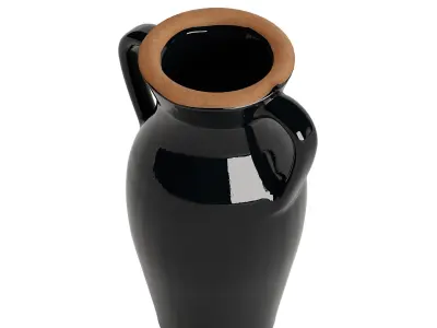 Natural Rimmed Onyx Urn Vase 3D model
