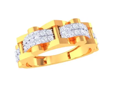 Mens gemstone diamond men Ring with details images 18 3D print model