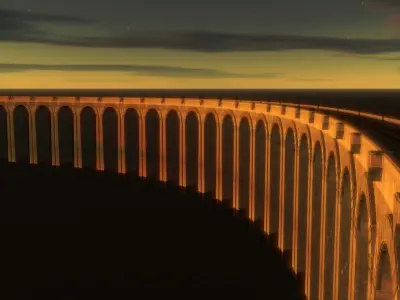 Viaduct Arch Bridge 3D model