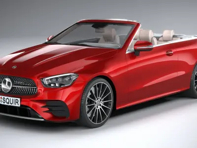 Mercedes E-Class Cabriolet AMG Line 2021 3D model