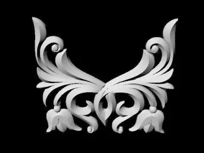 Central decor ornament for furniture 3D model 207