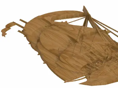 Carved panel painting STL 3D model