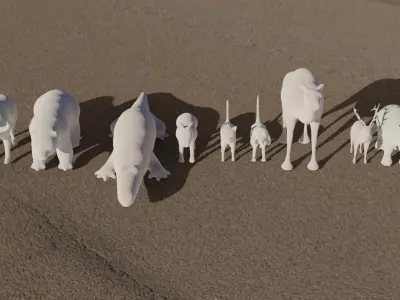 Animals base mesh 3D model