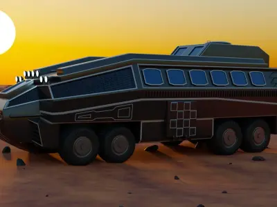 Space Rover Low-poly 3D model