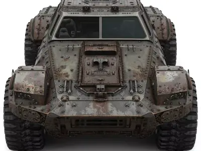 Wasteland Vehicle Collection 3D Model Low-poly 3D model