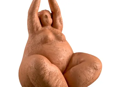 Fat Lady Yoga Low-poly 3D model