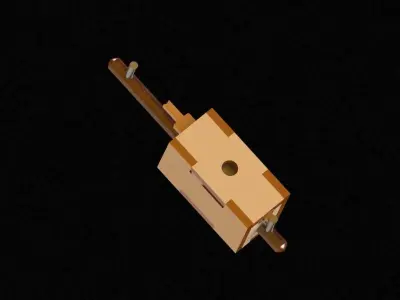 simple wooden air engine Free 3D model