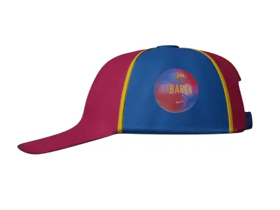 FC Barcelona Cap Low-poly 3D model