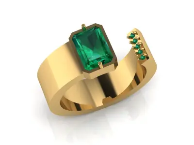 Modern ring 3D print model