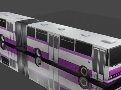 Karosa B741 bus Low-poly 3D model