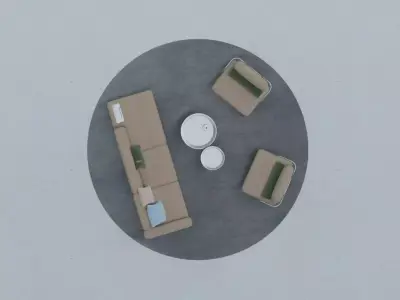 Nordic Stylish Chairs FurnitureVol1-A2 Low-poly 3D model