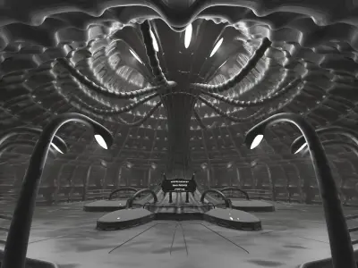 Modular Alien Base 3D model