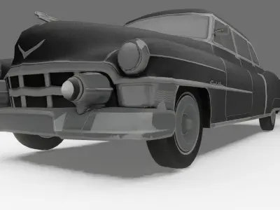 3D Low Poly - Cadillac 75 Sedan Model Low-poly 3D model
