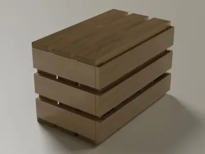 Wine Crate Free 3D model