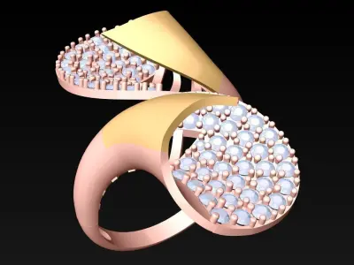 Diamond Ring - Womens Rings - N2240 3D print model