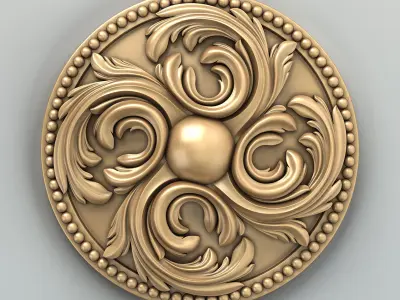 Round rosette 019 3D model