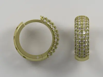 Earring bombe nailed diamond 3D print model