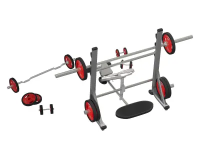 halter dumbbell 3D model