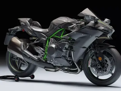 Kawasaki Ninja H2 2020 Low-poly 3D model