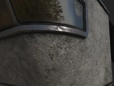 Modern Wall Low-poly 3D model