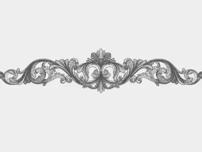 Carved decor for cnc 46 3D model