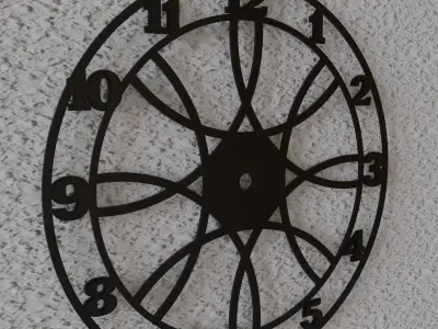 shape 2 wall clock 3D print model