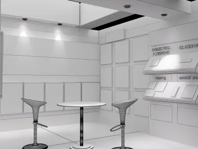  Booth Exhibition Stand a104 3D model