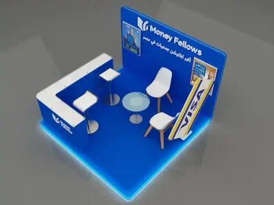  Booth Exhibition Stand a653a 3D model