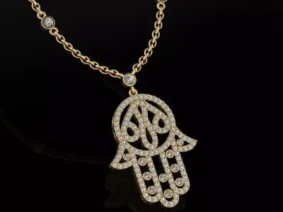 Messika Hamza Pendant 3D print model