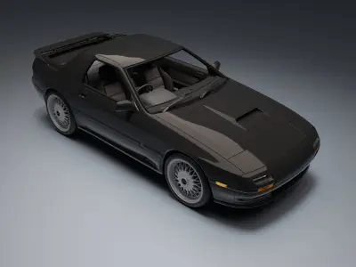 Mazda RX-7 FC Low-poly 3D model