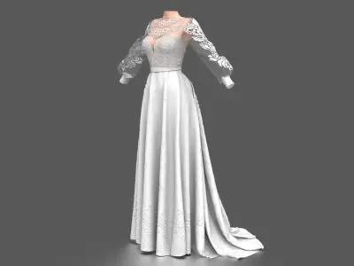 WEDDING DRESS 3D model