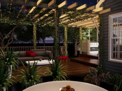 deck connecting 3D model