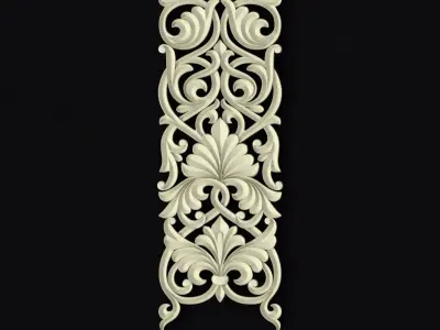 Central decor ornament for furniture 3D model 473
