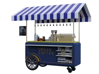 Coffee Cart 3D model