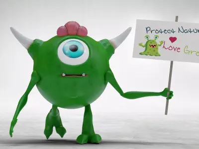 Protester Baby Monster  3D model