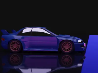 Subaru Impreza WRX STI 22B Low-poly 3D model