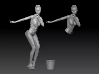CAR WASH GIRL 1 3D print model