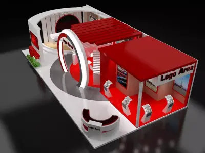 Booth Exhibition Stand a120 3D model