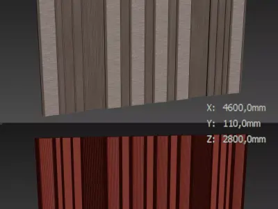 Decorative V65 Wall Panels 3D model