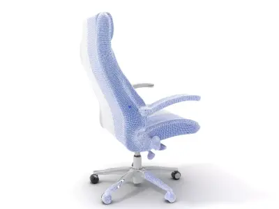 White Executive Chair model pack Low-poly 3D model