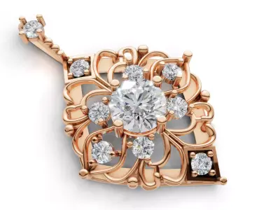 Luxury Diamond Pendant 3D Printable Model 3D print model