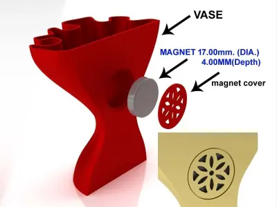 AC-MAGNET-VASE-001  3D print model