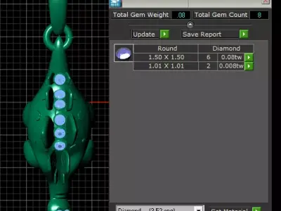 Gold dinosaur pendant 3D printable model   3D print model