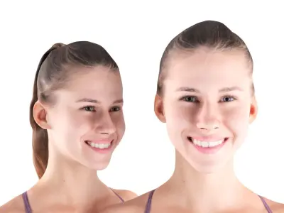 Woman sport 32 Low-poly 3D model