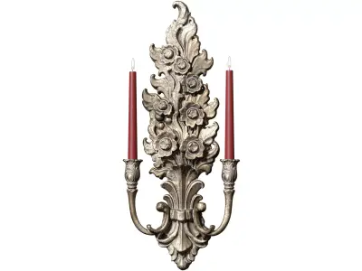 Antique Tall Sconce  Classic Style Wall Lamp Sconce Candlestick 3D model