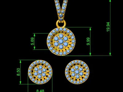 Pendant Necklace 3D print model 20