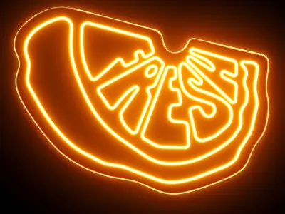 Fresh Fruit Neon Sign 3D model