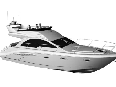 43 Foot Flybridge Yacht 3D model