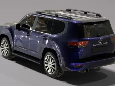 Toyota Land Cruiser 300 3D model Low-poly 3D model